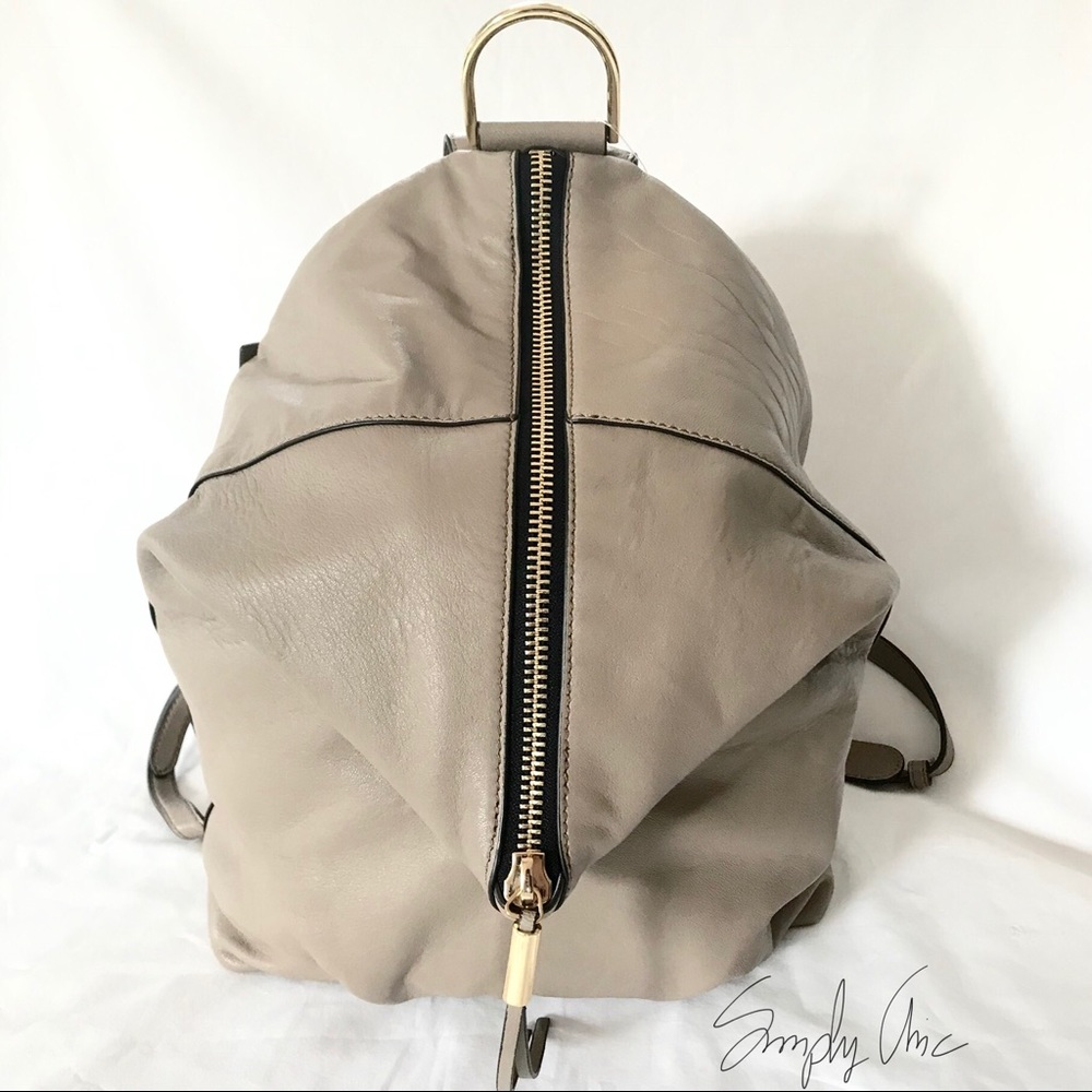 New Vince Camuto Leather Alder Backpack taupe - Picture 2 of 8